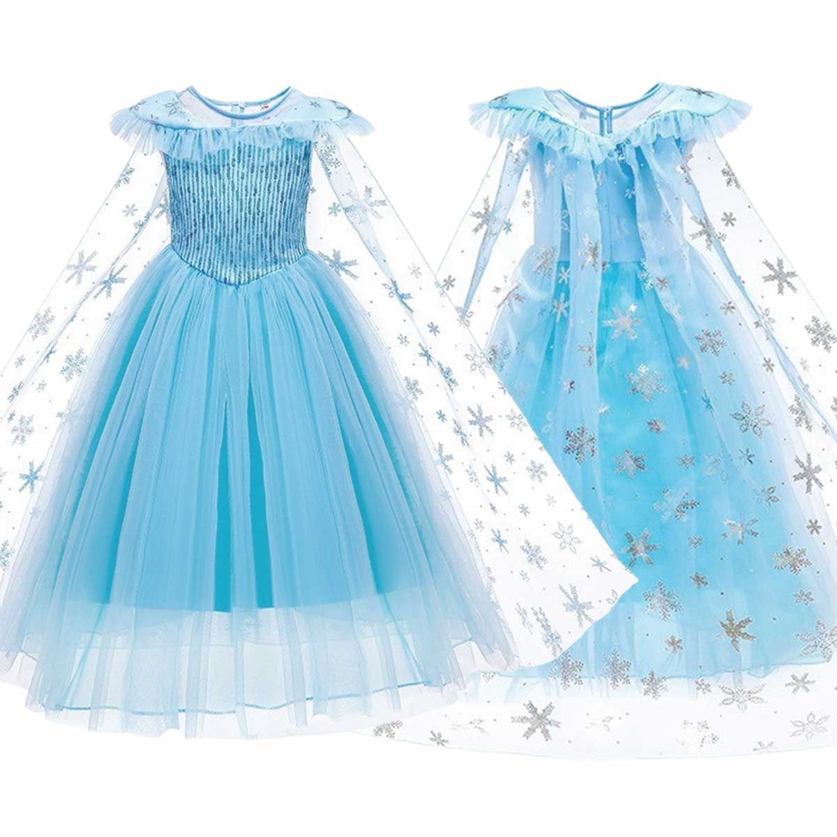 エルサ ドレス キッズ 子供 衣装 ワンピース 長袖 プリンセス
