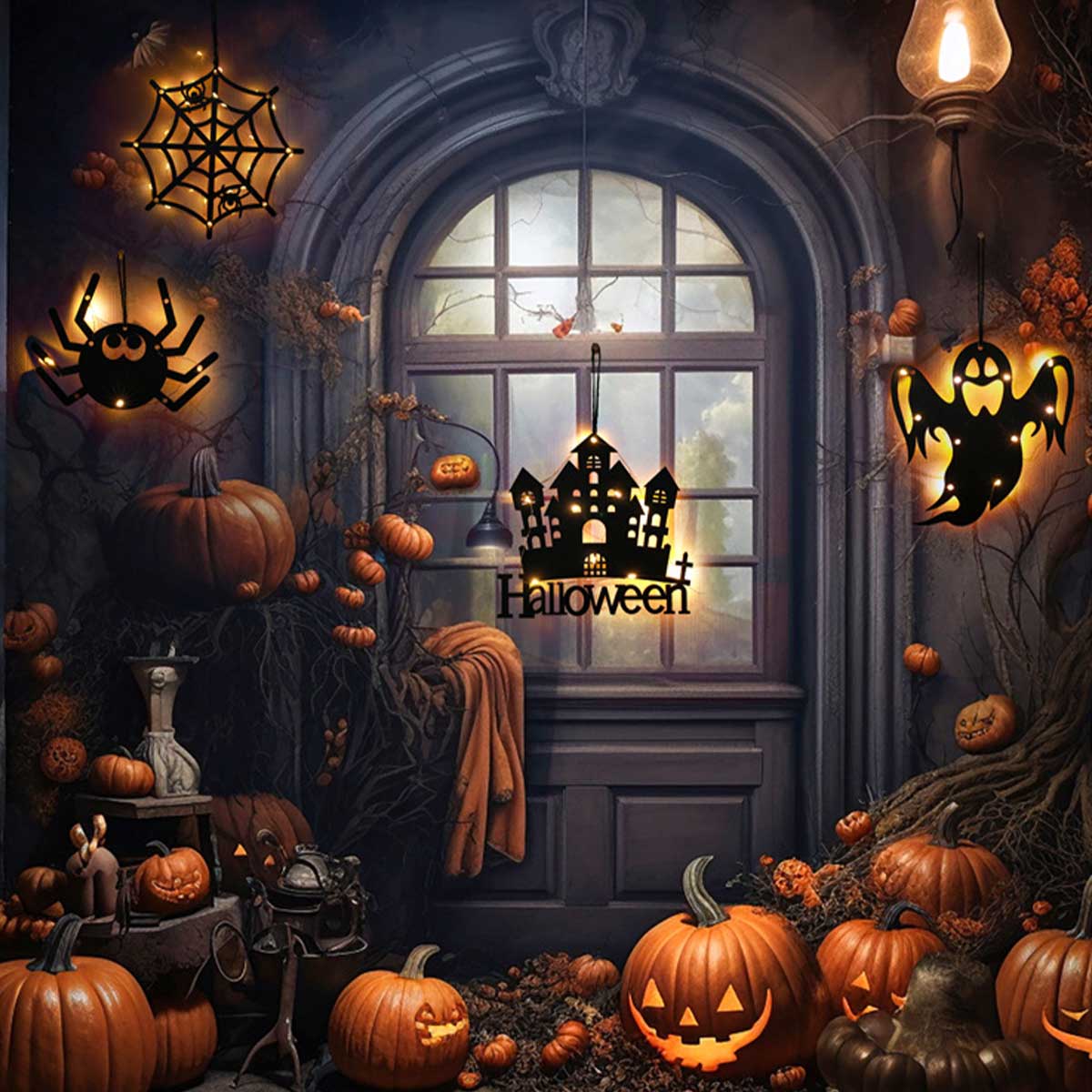 ハロウィン 飾り LED カボチャ 南瓜 オーナメント お化け ゴースト