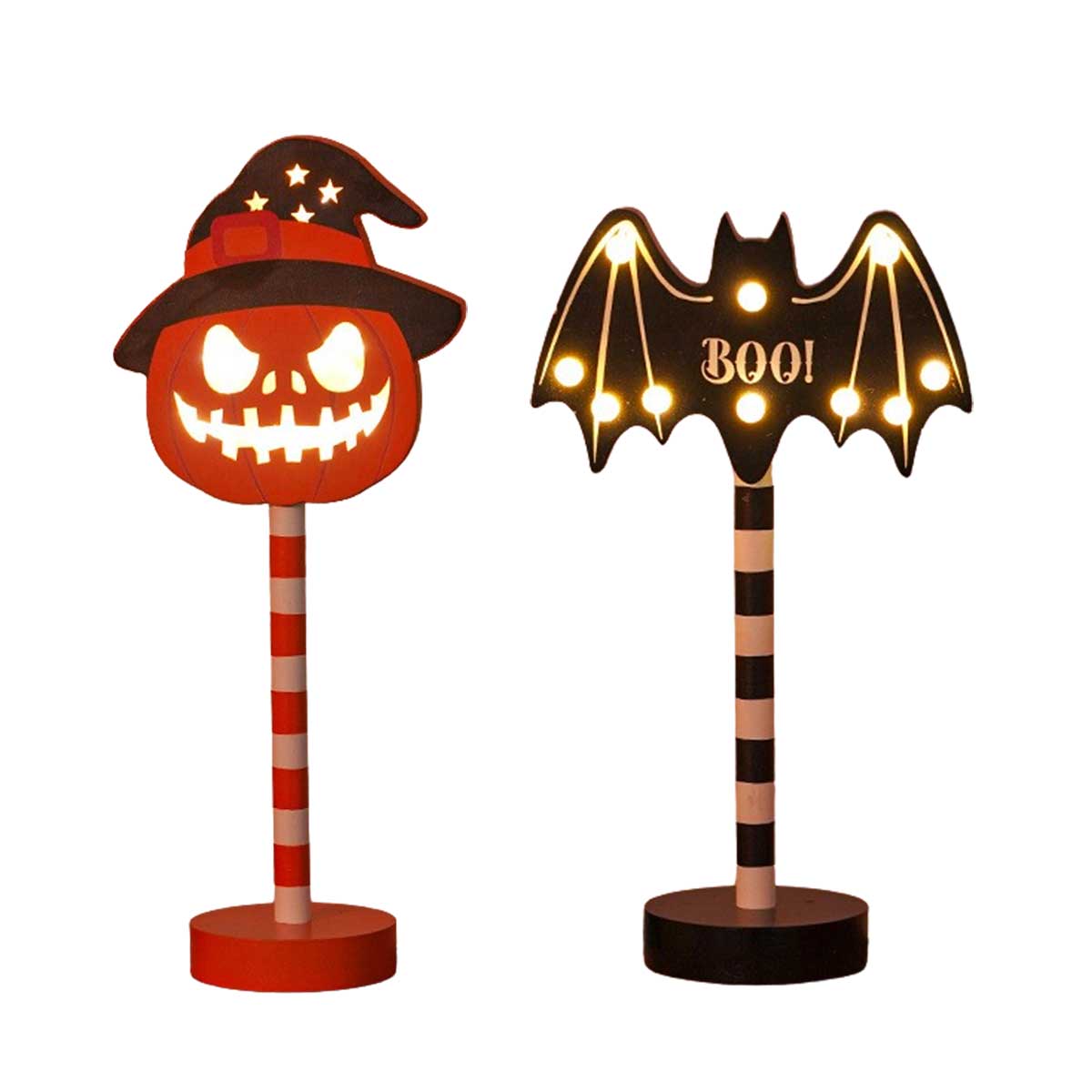【M3278-74-47】ロウィン 飾り ライト 2個 セット ハロウィン 飾り ライト 2個 セット ハロウィーン 飾りつけ 置き物