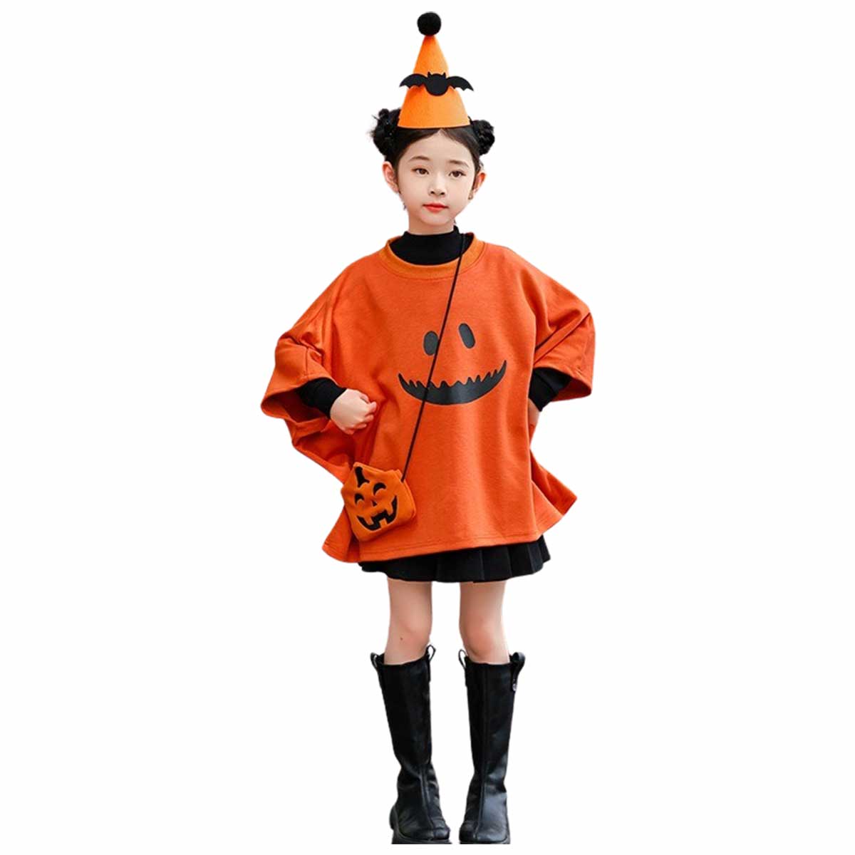 ハロウィン 衣装 子供 お化け ポンチョ コスプレ カボチャ 悪魔 キッズ