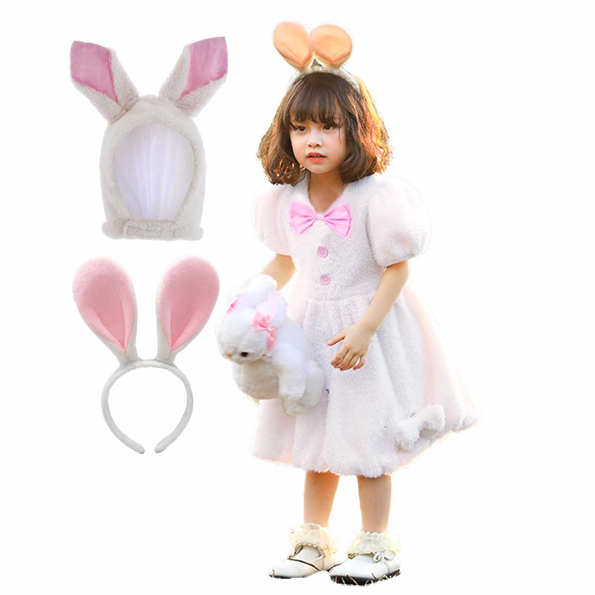 カチューシャもセット】ハロウィン うさぎ コスプレ 子供 アニマル