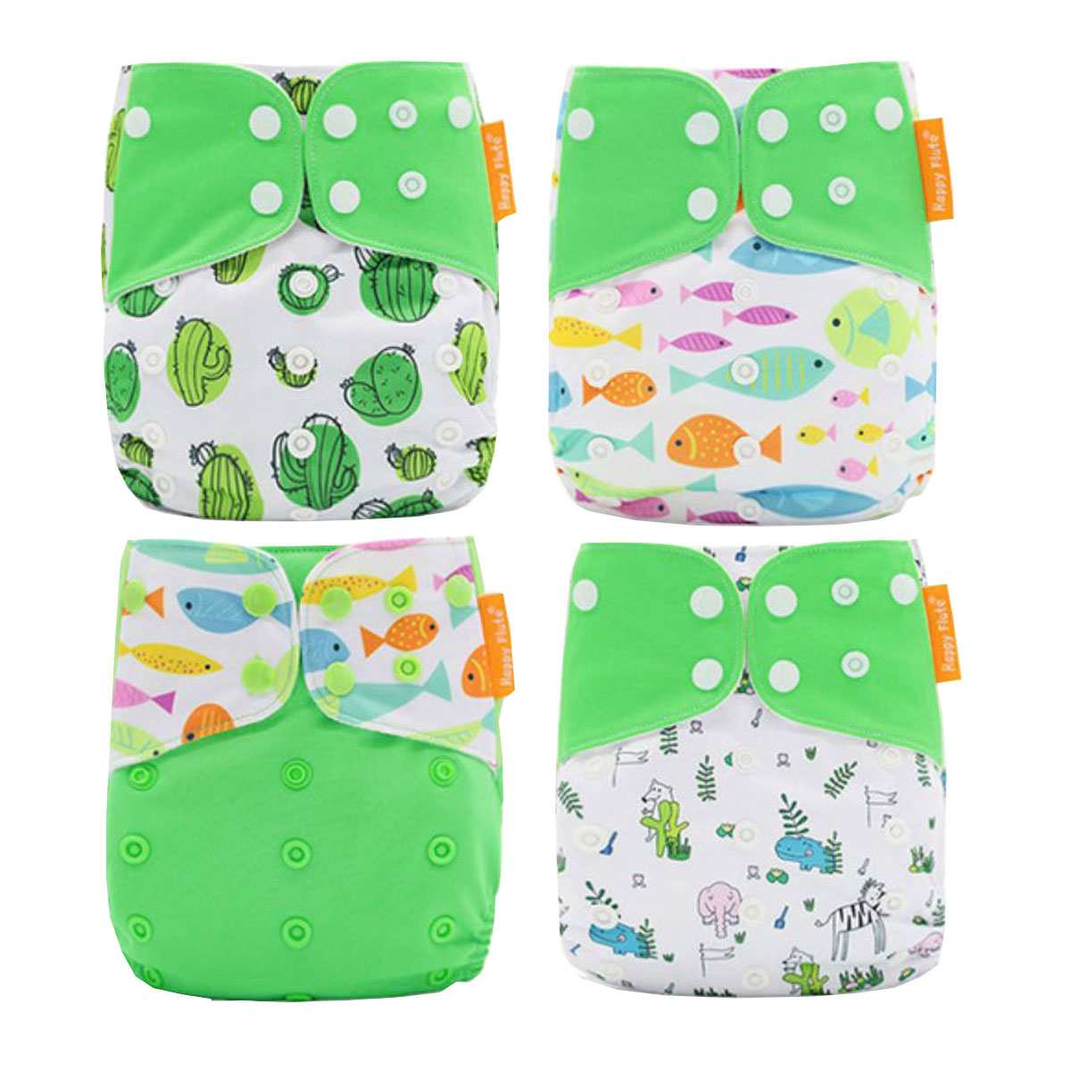 4枚セット】おむつカバー 布 ベビー オムツカバー パンツ 防水