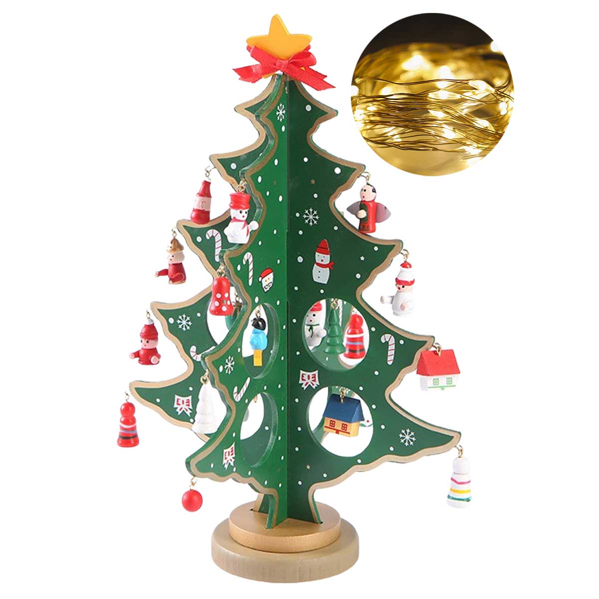 LEDライトセット】クリスマスツリー 卓上 ミニ アドベンドツリー