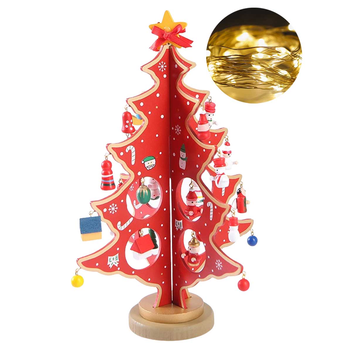 LEDライトセット】クリスマスツリー 卓上 ミニ アドベンドツリー