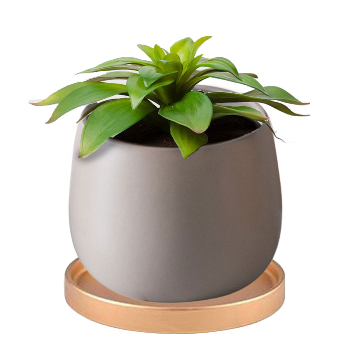 2サイズセット】植木鉢 おしゃれ プランター 陶器 受け皿 観葉植物 鉢