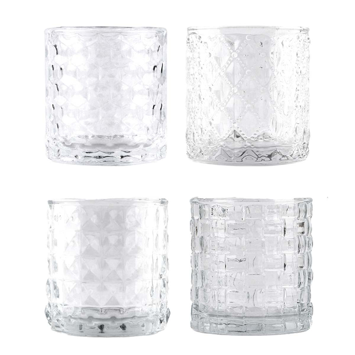 4種類 セット キャンドルホルダー ガラス キャンドルスタンド おしゃれ