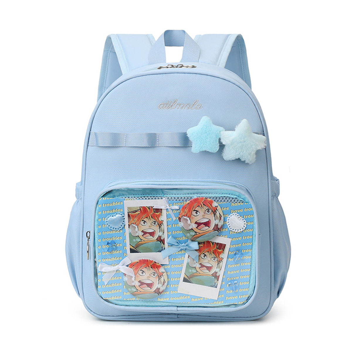 缶バッジシート付】ぬいリュック 2体 収納 痛バッグ 推し活 痛バ
