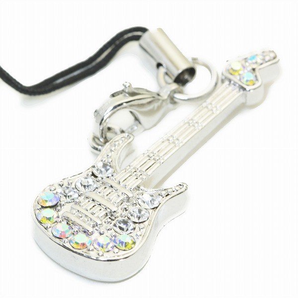 SWAROVSKI - スワロフスキー　クリスタル楽器セット（ギター、サックス、ヒール） SWAROVSKI 携帯ストラップ エレキギター ベース 音楽
