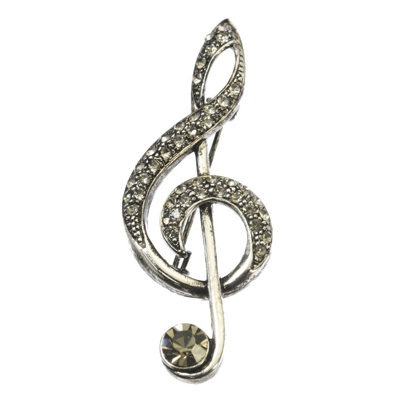 SWAROVSKI ブローチ ト音記号 音符 音楽 アクセサリー ギフト