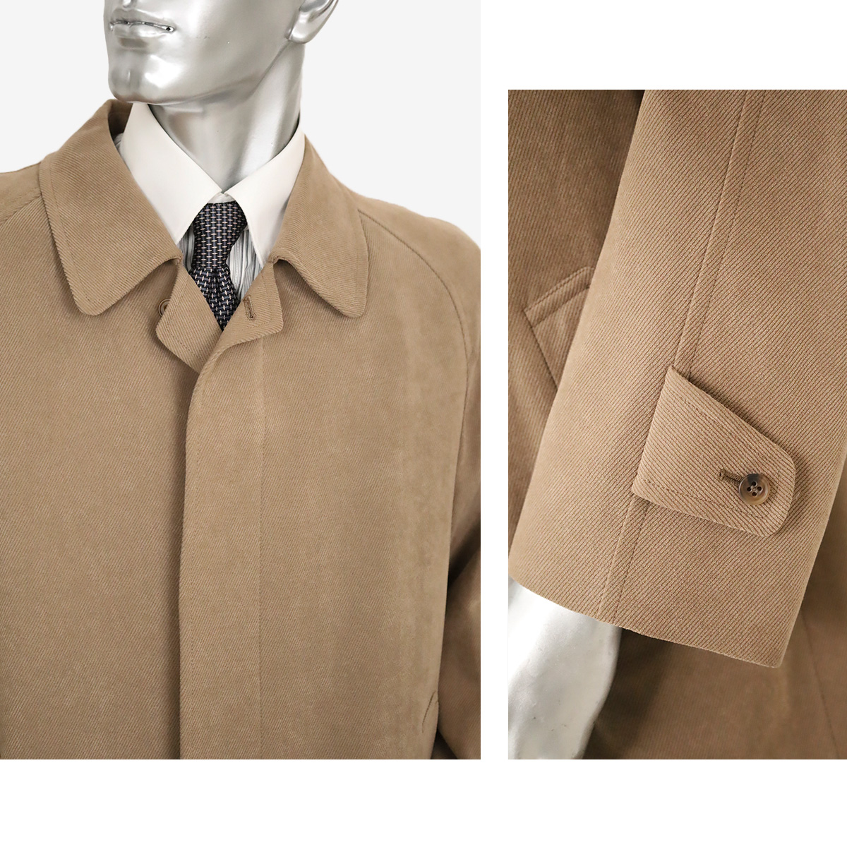 メンズコート ハーフコート 秋冬春 グレー ベージュ ビジネスコート