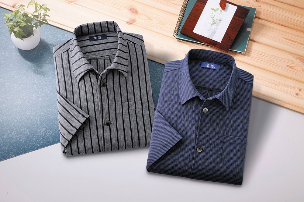 亀田縞 7分袖 シャツ メンズ 男性用 紳士 春 夏 秋 日本製 [亀田縞