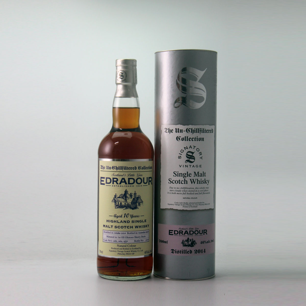 エドラダワー 10年ファーストフィルシェリーカスク58.1% シグナトリー