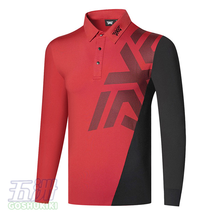 ゴルフ 長袖ポロシャツ ゴルフウェア シャツ メンズ ポロシャツ 通気速