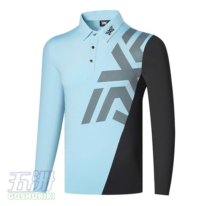 ゴルフ 長袖ポロシャツ ゴルフウェア シャツ メンズ ポロシャツ 通気速
