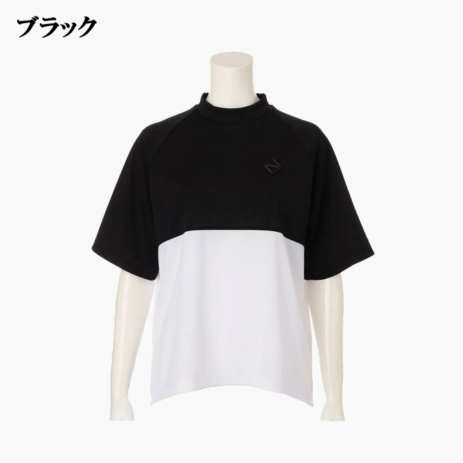 美品　BRIEFING 　レディースモックネック シャツS　ブラック/ホワイト BRIEFING GOLF（ブリーフィングゴルフ） 【26SS】【レディース