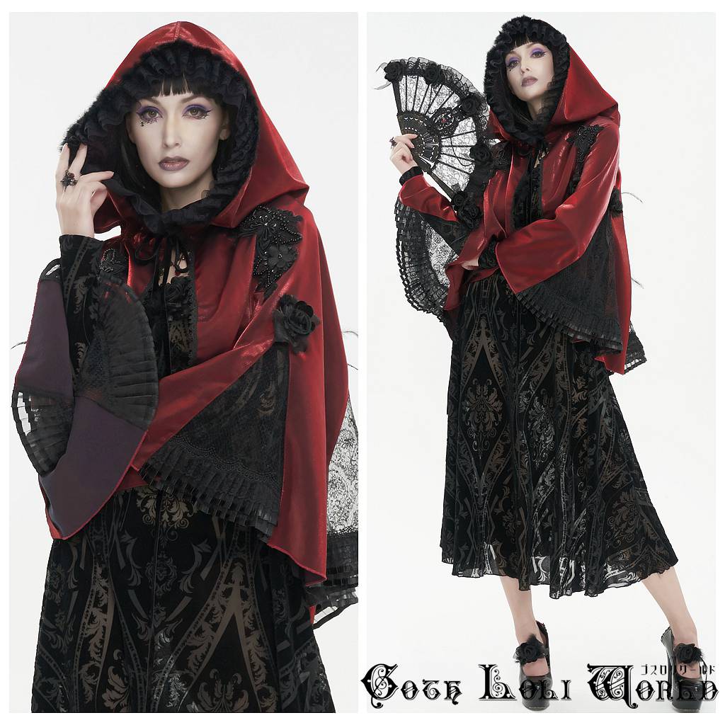 ゴスロリワールド】Devil ゴスロリ 薔薇と羽付きエンブロイ