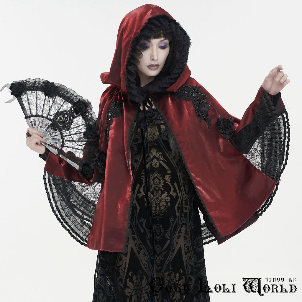 ゴスロリワールド】Devil ゴスロリ 薔薇と羽付きエンブロイ