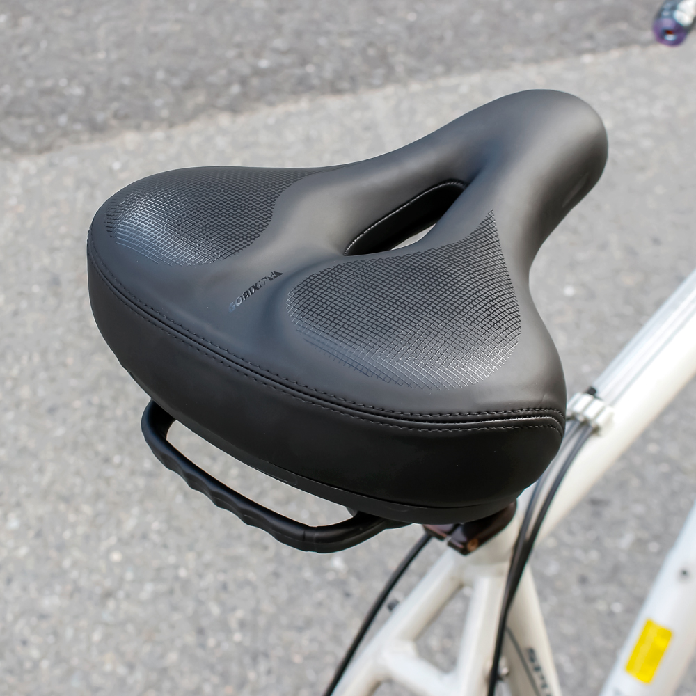 【ah415】 GORIX 送料無料 自転車サドル お尻の痛み 肉厚クッション 防水 幅広