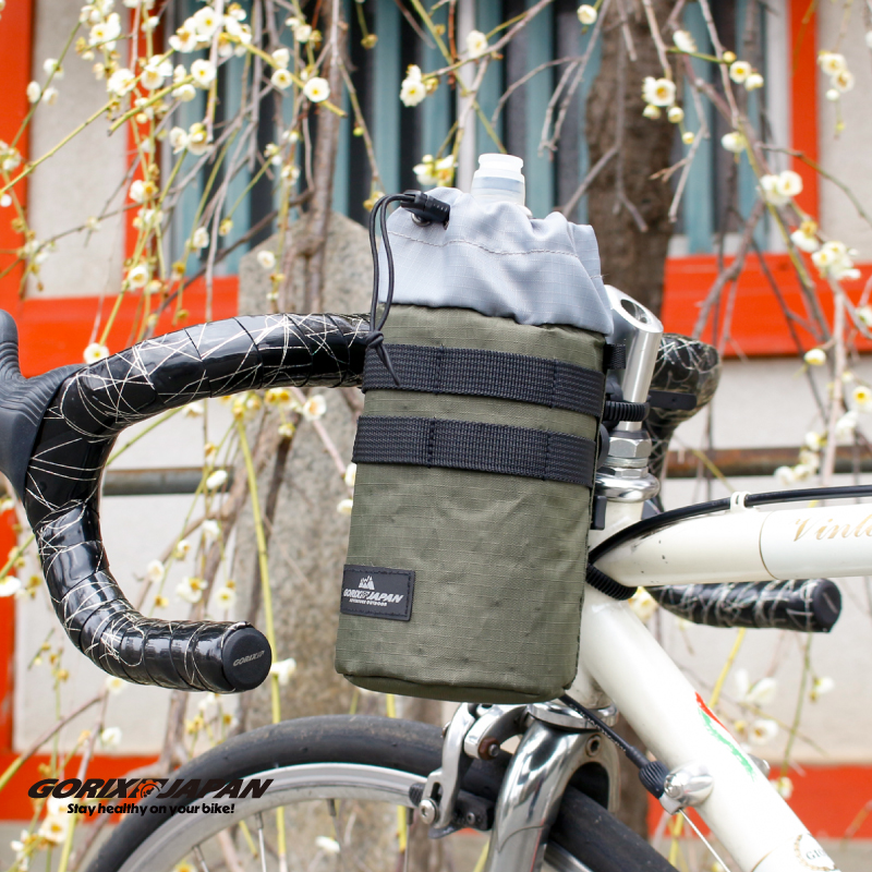 GORIX ドリンクホルダー 自転車 保温保冷 ボトルポーチ 防水 スマホ