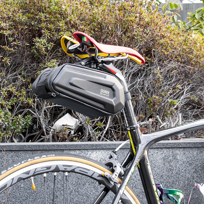 サドルバッグ 自転車 防水 ハードシェル 別々収納 クイックタイプ 大容量 ダブルジップ ロードバイク (ANNIE's shell) GORIX ゴリックス｜gottsu｜03