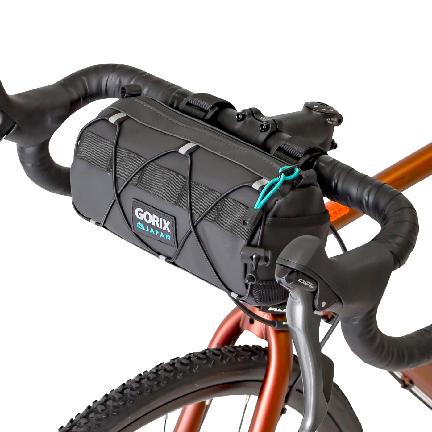 フロントバッグ 自転車 防水撥水ジッパー ロードバイク  GORIX ゴリックス  紐付きシリンダー おしゃれ (GX-AMIGO) ハンドルバッグ サイクルバッグ｜gottsu｜02