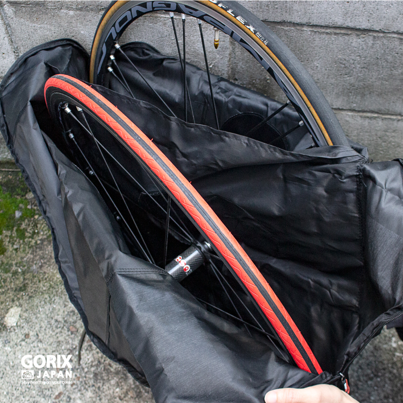 GORIX ゴリックス ホイールバッグ 2本用 (収納袋付き) 自転車 ロード MTB ホワイトライン(Ca5)｜gottsu｜05