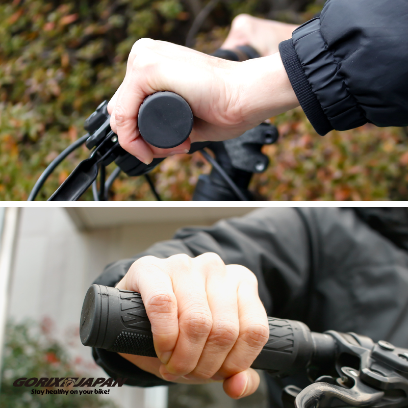 自転車 グリップ 自転車グリップ  高いグリップ力 128.5mm 丸グリップ ロックオン ハンドルグリップ クロスバイク mtb (GSR CITY-88) GORIX ゴリックス | GORIX | 10