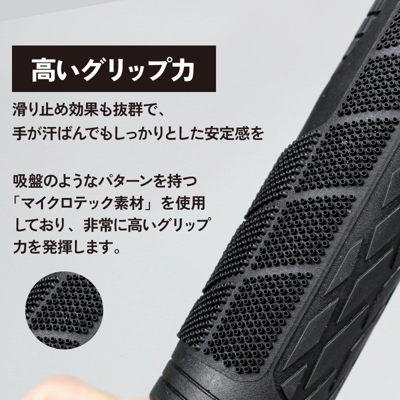 自転車 グリップ 自転車グリップ  高いグリップ力 128.5mm 丸グリップ ロックオン ハンドルグリップ クロスバイク mtb (GSR CITY-88) GORIX ゴリックス | GORIX | 05
