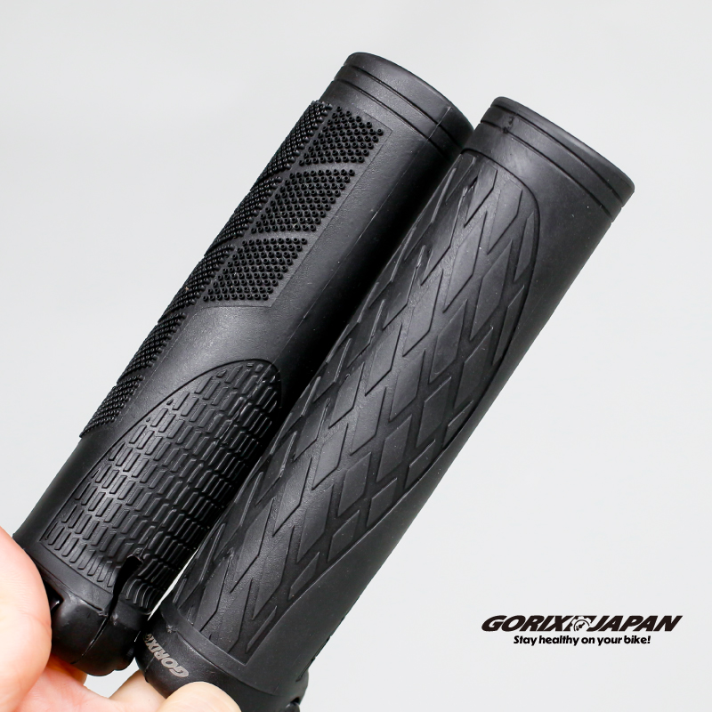 自転車 グリップ 自転車グリップ  高いグリップ力 128.5mm 丸グリップ ロックオン ハンドルグリップ クロスバイク mtb (GSR CITY-88) GORIX ゴリックス | GORIX | 09