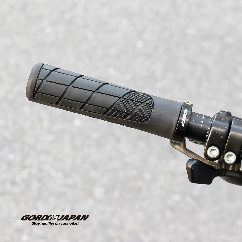 GORIX 自転車 グリップ 丸型 ロックオン TPR 滑りにくい 軽量 クロス