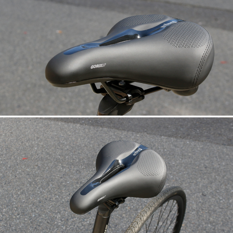 GORIX 送料無料 サドル 自転車 ロードバイク 肉厚クッション 穴あき 高