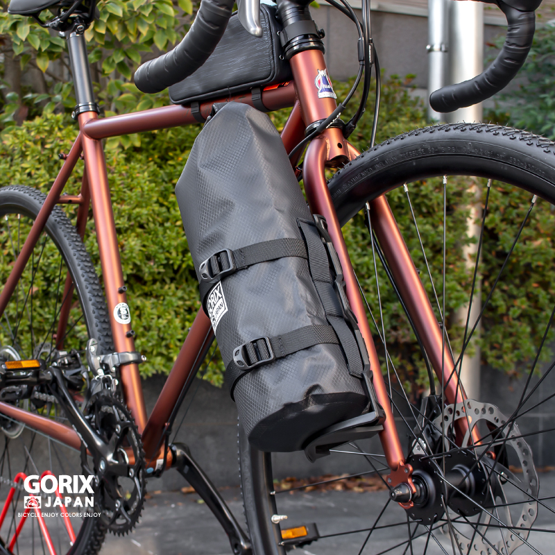 【あすつく 送料無料】GORIX フロントフォーク ケージ ドライバッグ 自転車 多目的ケージ 防水バッグセット フロントフォークマウント  (GORICAGE)