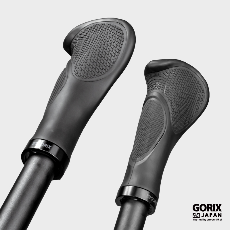 自転車グリップ (GQZ556) エルゴグリップ GORIX ゴリックス 黒 クロスバイク mtb ハンドルグリップ ロックオン 衝撃吸収 滑り止め ブラック｜gottsu｜11