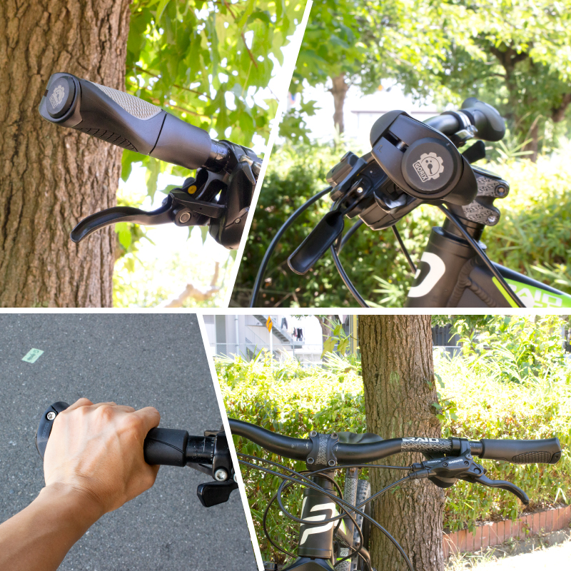 お歳暮 時期 自転車グリップ GORIX エルゴグリップ クロスバイク (GQZ801)黒 パーツ