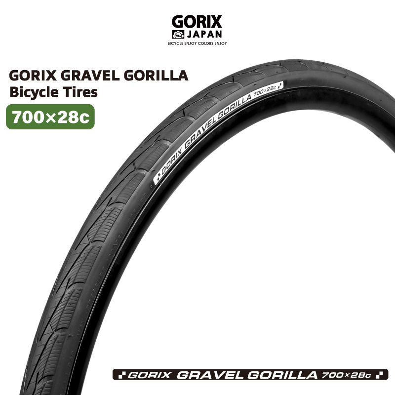 【あすつく】GORIX ゴリックス 自転車タイヤ ロードバイク タイヤ グラベルロード クロスバイク 700×28c クリンチャータイヤ クリンチャー(GRAVEL GORILLA)｜gottsu