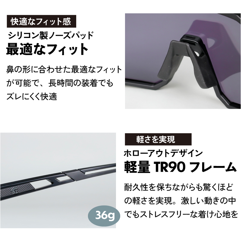 サイクリング野球ジョギングアウトドアなどサングラス スポーツサングラス メンズ UV 紫外線カット ワイドレンズ
