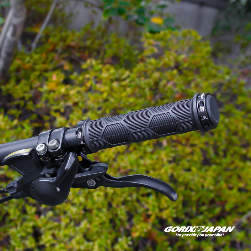 GORIX 自転車 グリップ ベタベタしない ハンドルグリップ ロックオン