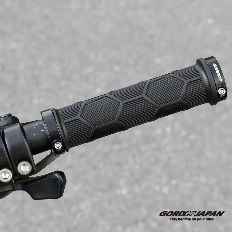 GORIX 自転車 グリップ ベタベタしない ハンドルグリップ ロックオン