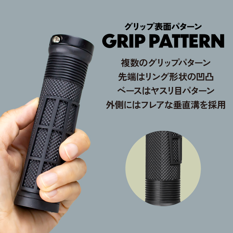 GORIX 自転車グリップ 丸グリップ [プチフレア] ハンドルグリップ