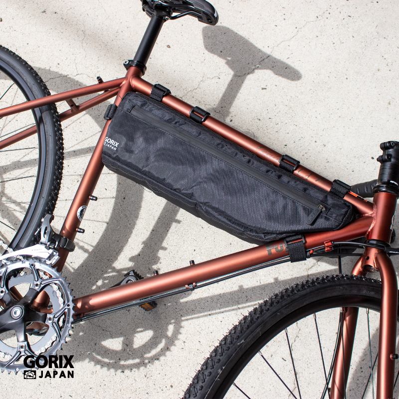 【あすつく】GORIX フレームバッグ ロードバイク 自転車 撥水加工防水ジッパー (GX-FB SLOTH)大容量 3.5L 細い 反射 トップチューブバッグ トライアングルバッグ｜gottsu｜12