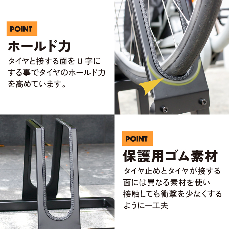 GORIX 自転車スタンド 5台 転倒防止 強風 屋外 駐輪スタンド