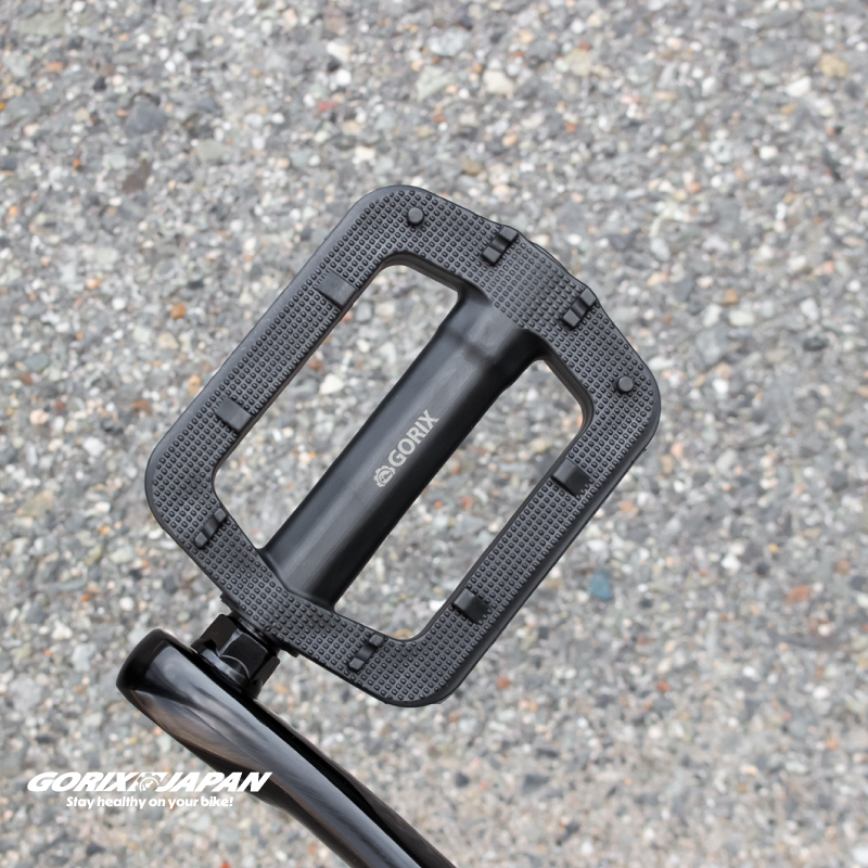 GORIX ペダル 自転車 フラット クロスバイク 反射板 軽量 リフレクター
