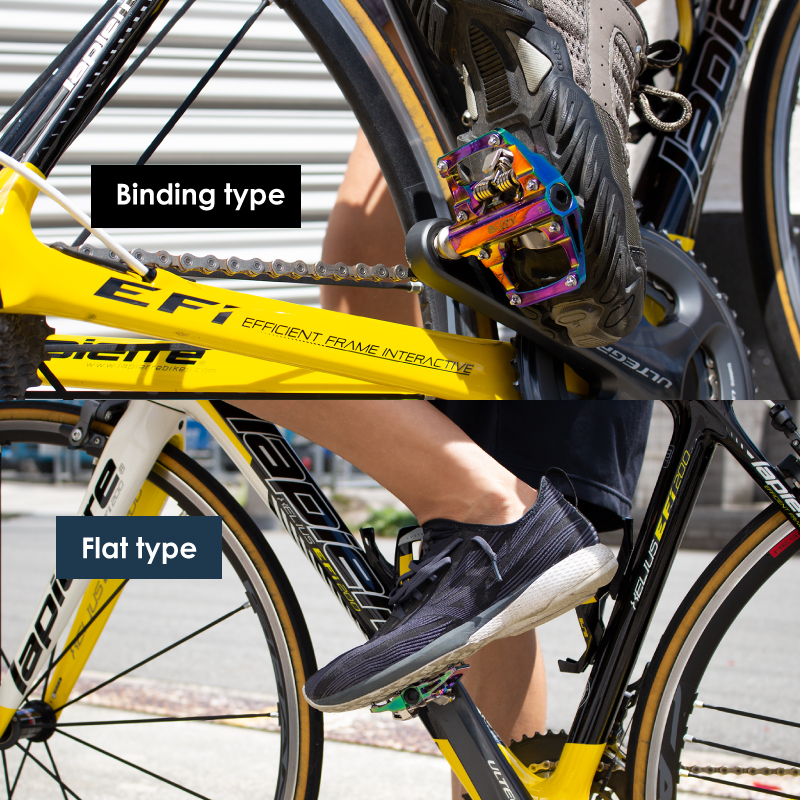 本日限定 クリート シマノ SPD-SL 互換 ロードバイク ペダル 2枚セット 黄色