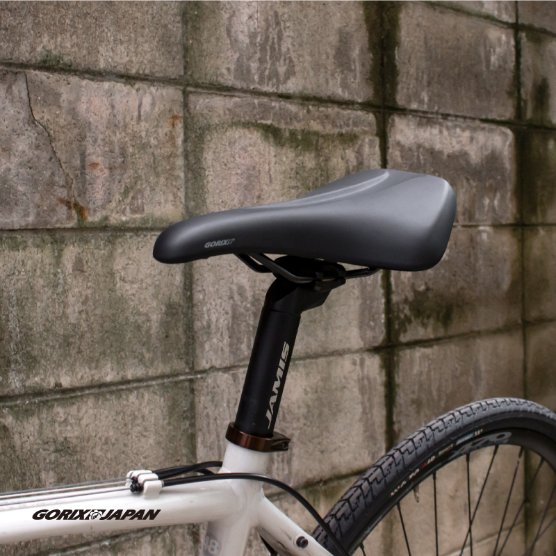 サドル 自転車 [厚めのクッション、どっしり座れる幅広座面] ロング