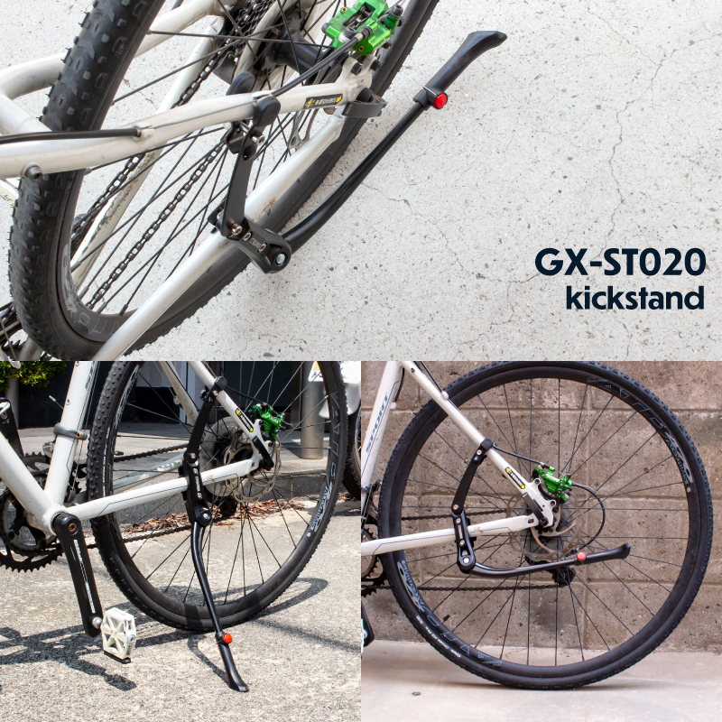 キックスタンド 自転車 サイドスタンド ロードバイク クロスバイク 倒れにくい GORIX 自転車スタンド ボタン調整 24-29インチ対応 700c 取り付け (GX-ST020)｜gottsu｜11