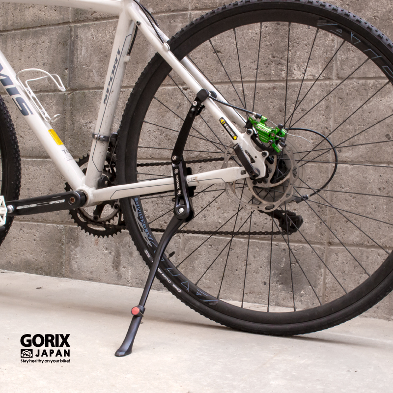 キックスタンド 自転車 サイドスタンド ロードバイク クロスバイク 倒れにくい GORIX 自転車スタンド ボタン調整 24-29インチ対応 700c 取り付け (GX-ST020)｜gottsu｜03