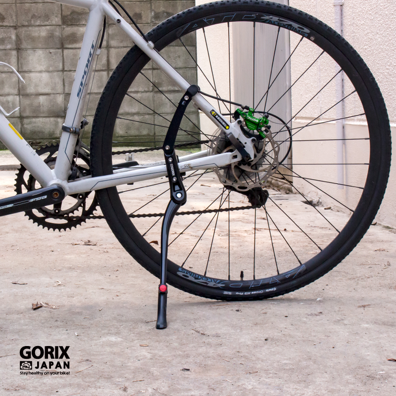 キックスタンド 自転車 サイドスタンド ロードバイク クロスバイク 倒れにくい GORIX 自転車スタンド ボタン調整 24-29インチ対応 700c 取り付け (GX-ST020)｜gottsu｜10