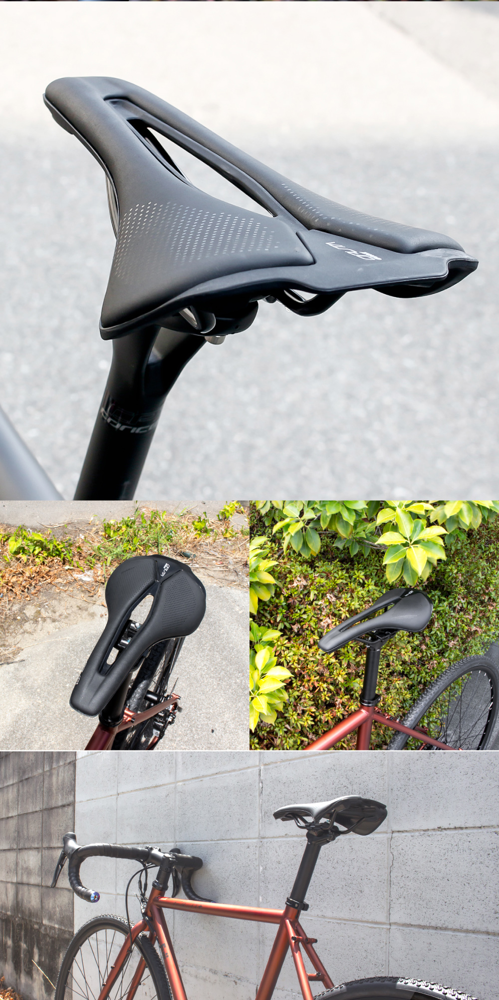 GORIX サドル 自転車 軽量 穴あき ロードバイク クロスバイク 標準幅