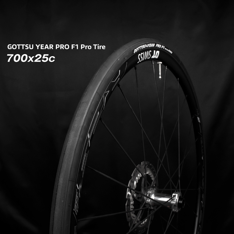 GORIX ゴリックス タイヤ ロードバイク 自転車タイヤ 700×25c 軽量 ヒルクライム (GOTTSU YEAR PRO F1)スリック  レース タイヤ交換 クリンチャー