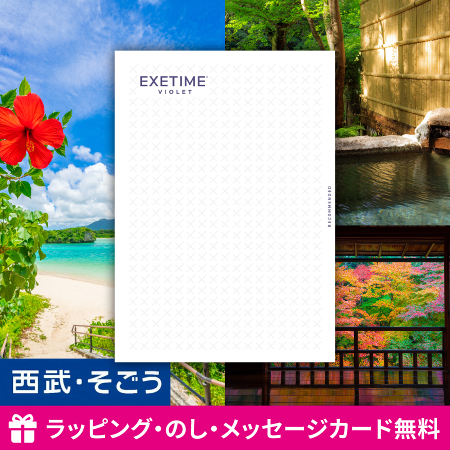 カタログギフト EXETIME VIOLET エグゼタイム 体験 旅行 内祝い 快気祝い 百貨店 結婚 誕生日 出産内祝い 結婚祝い 結婚式 引き出物 お返し父の日 お中元